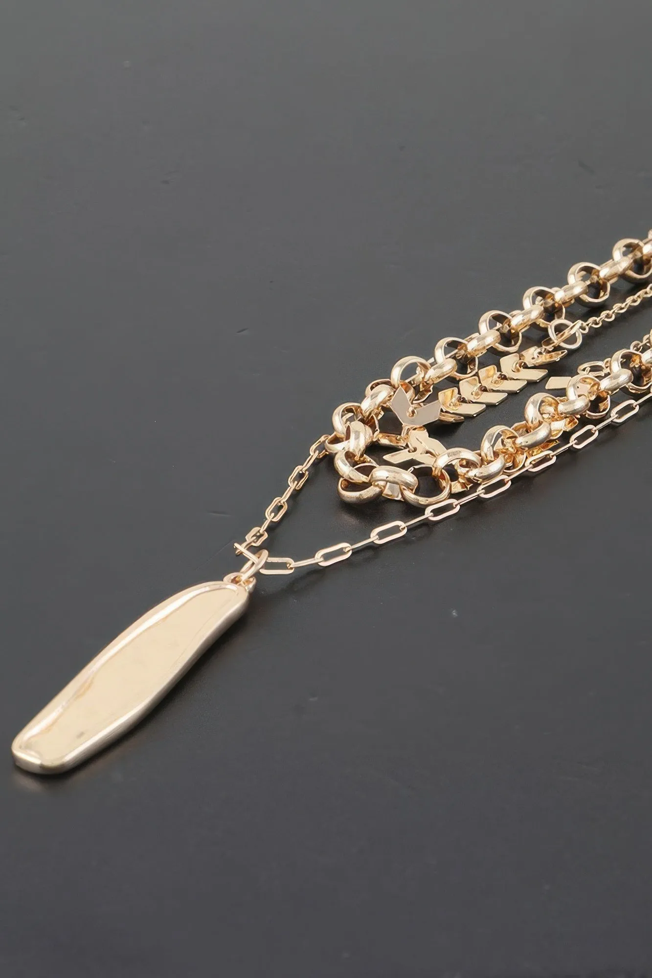 Multi Abstract Bar Chain Necklace