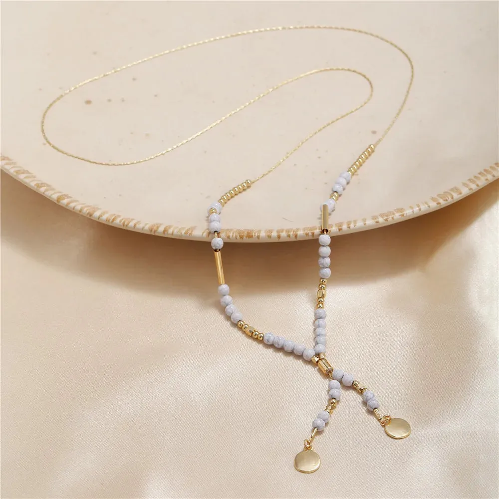 Multi Color Layer Bead Necklace