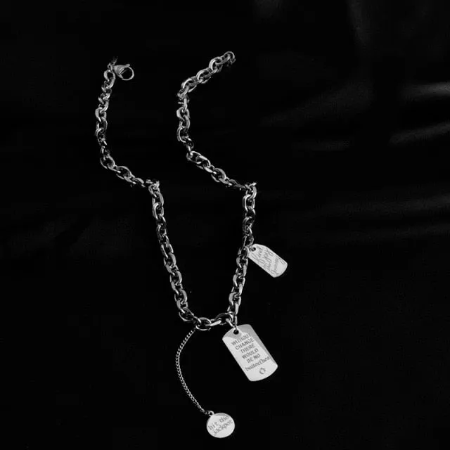 Multi Layer Chain Woman Rock Thick Chain Street Snap Necklace