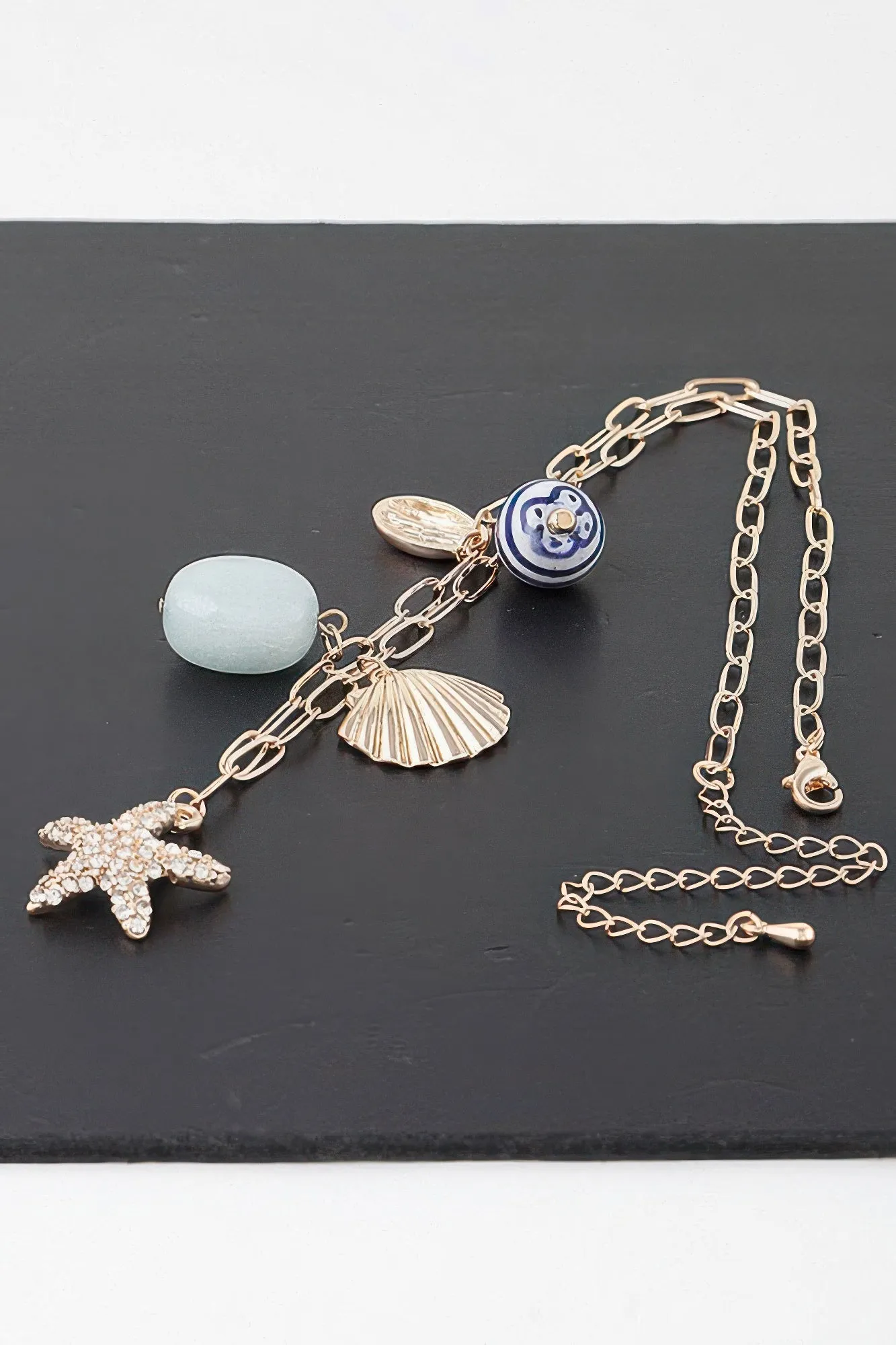 Multi Sea Charm Chain Necklace