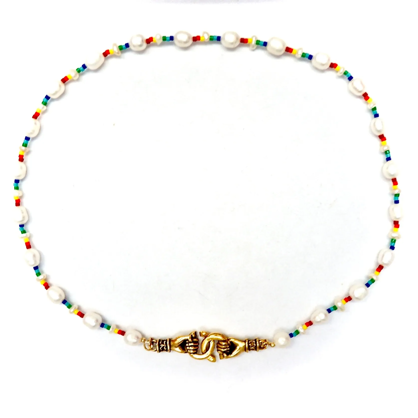 my hand in hand pearl choker