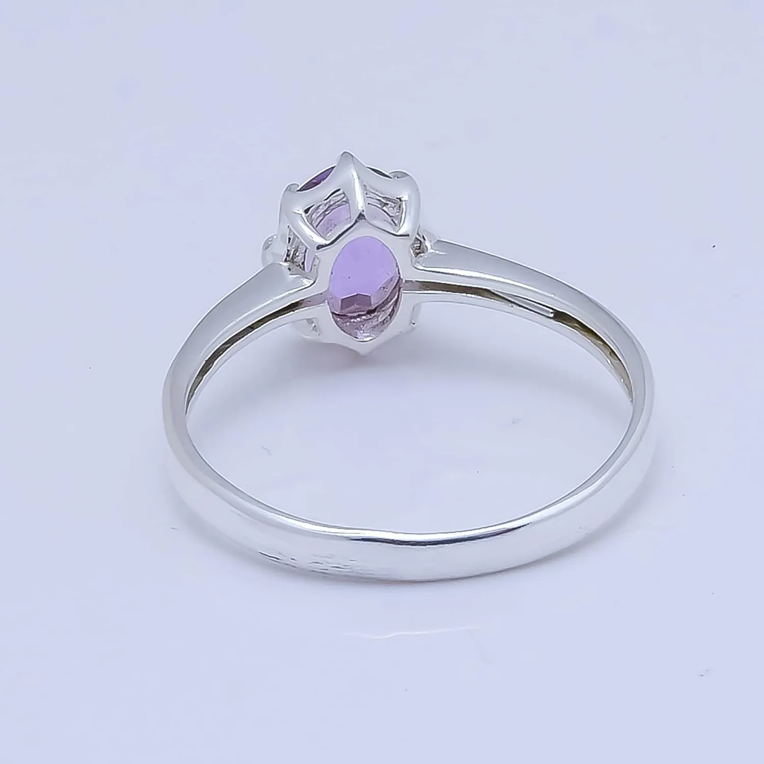 Natural Amethyst Ring-Handmade Silver Ring-925 Sterling Silver Ring-Oval Amethyst Designer Ring-Ring-February Birthstone-Promise Ring (SR-27)