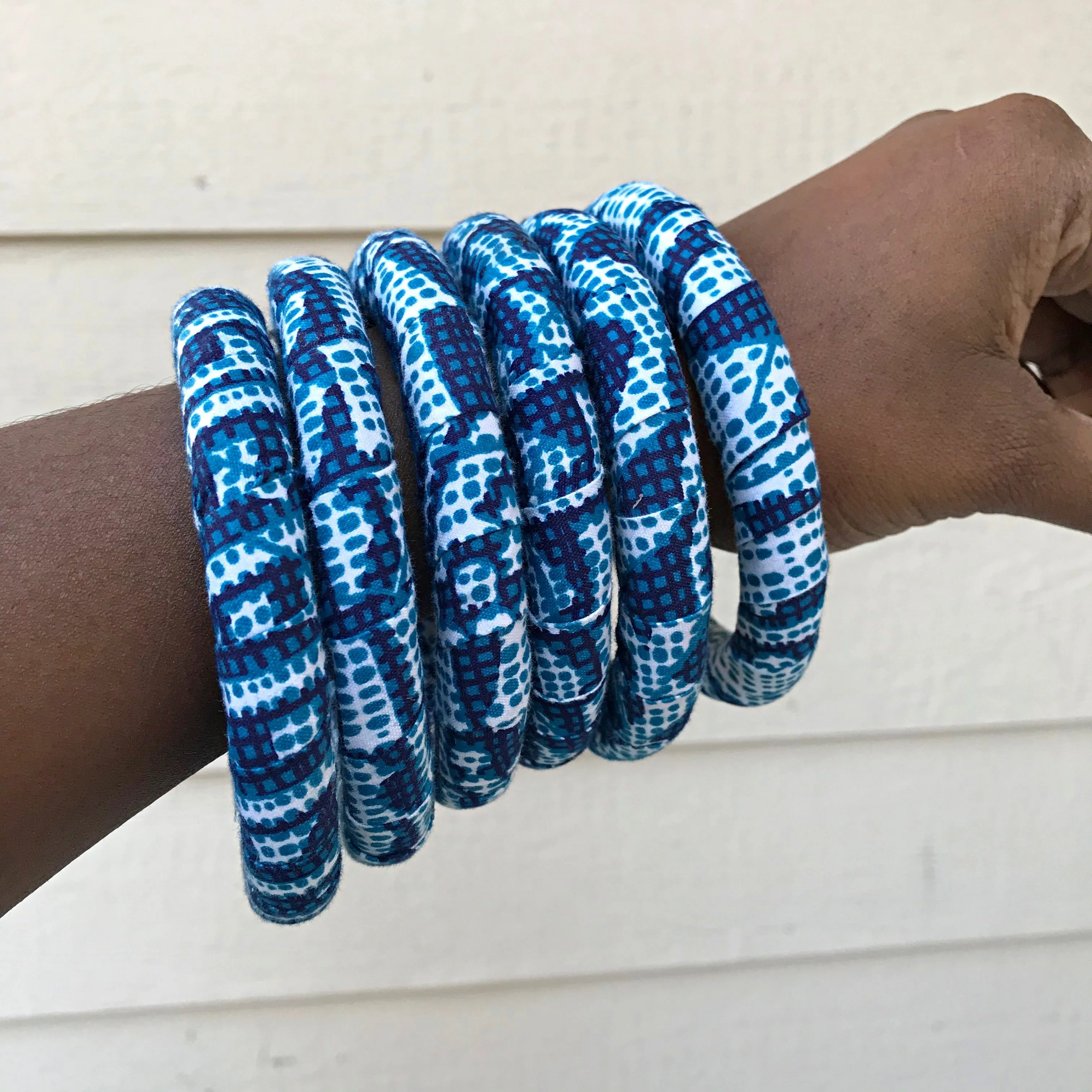 Ndop Small African Print Bangle Bracelets