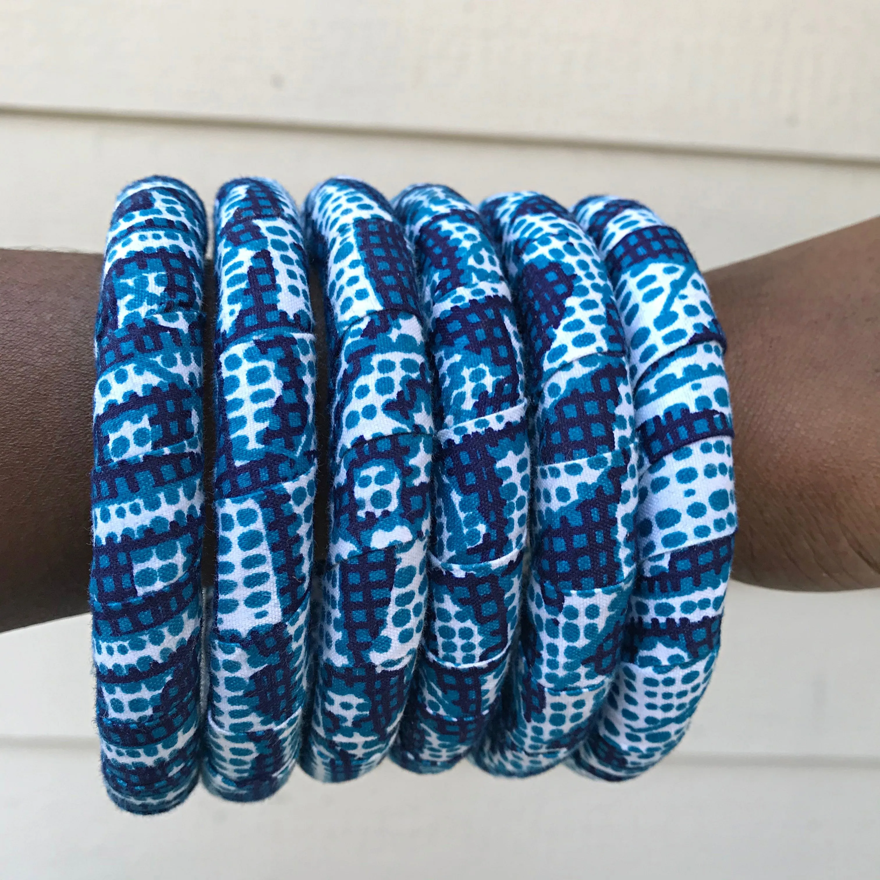 Ndop Small African Print Bangle Bracelets