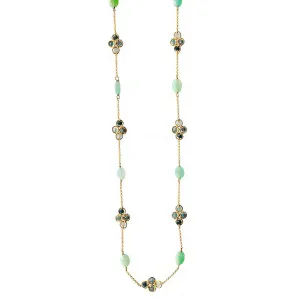 Necklace 5279 with Chrysoprase and Grandidierite by Michelle Pressler