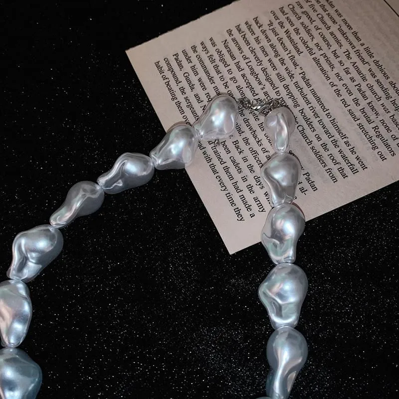 Necklace Charm Jewelry Vintage Blue Crystal Pearl