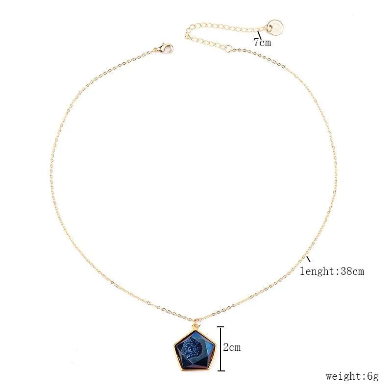 Necklaces Charm Jewelry NCJB57 Crystal Druzy Stone Choker
