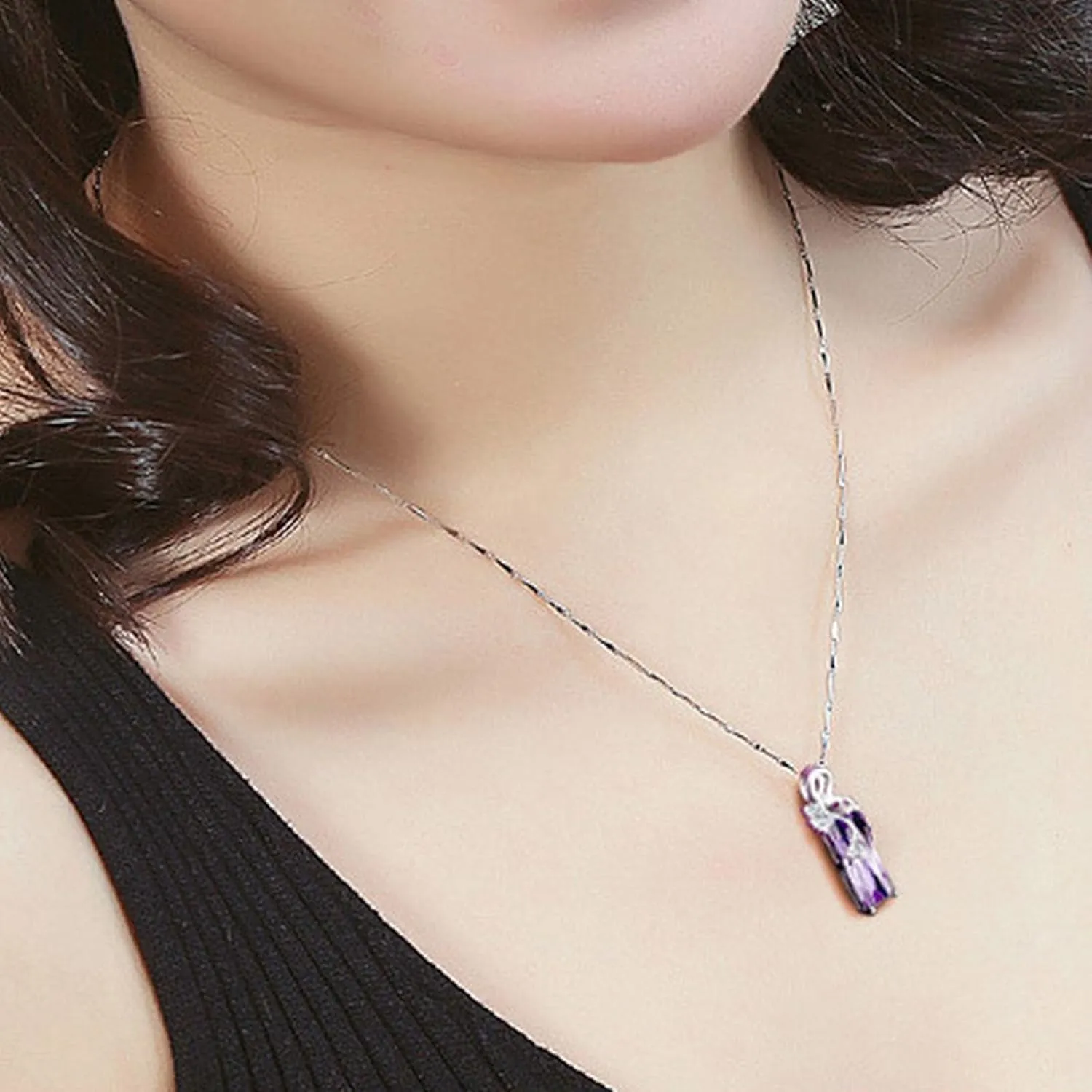 Necklaces for Women Trendy Chunky Large Heart Pendant Cubic Zirconia Necklace Cute Letter Initial Necklaces Handmade Necklaces Dainty Gold Necklace Jewelry Gifts Womens 925 Sterling Silver Necklace