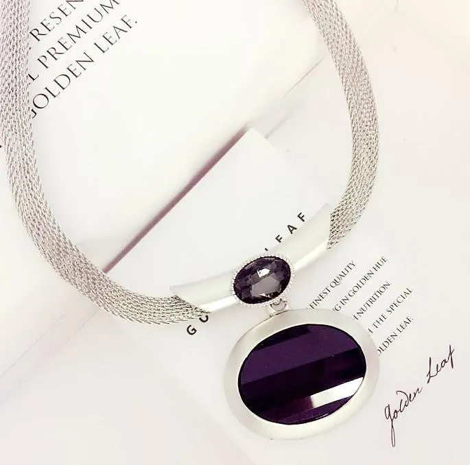 New Arrival Women Pendant Necklaces All-match Elegant Black Beaded Necklace Exaggerated Clavicle Chain Accessories