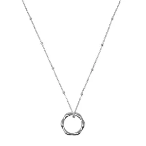 NK-83/S - Circle Pendant Silver Necklace