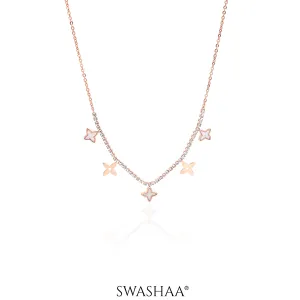 Nova Clover Rosegold Plated Choker