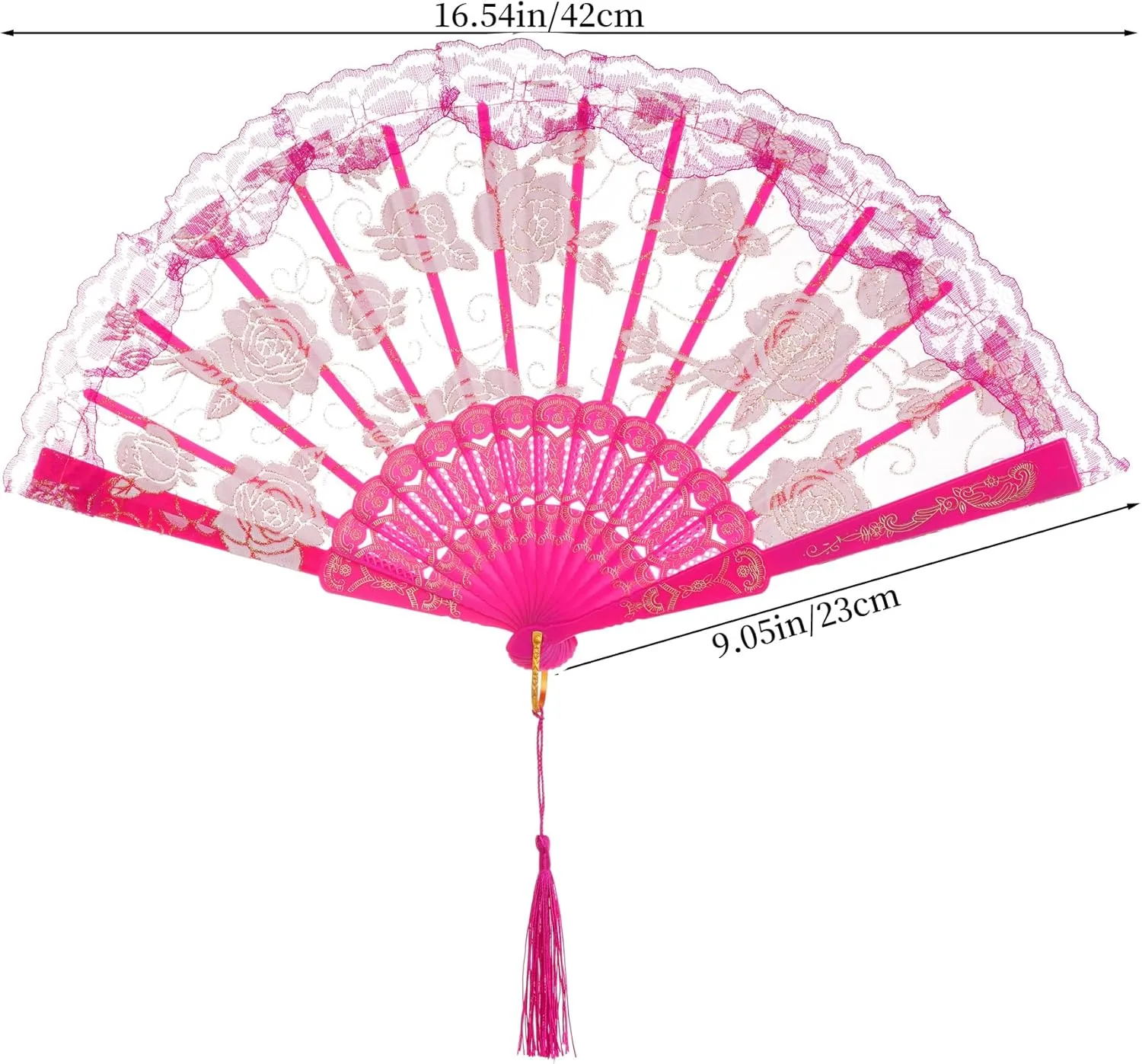 obmwang 5 Pieces Girls Tea Party Supplies Tea Party Gloves Hats Girls Kids Tea Party Necklace Fan for Girls Tea Party Costume