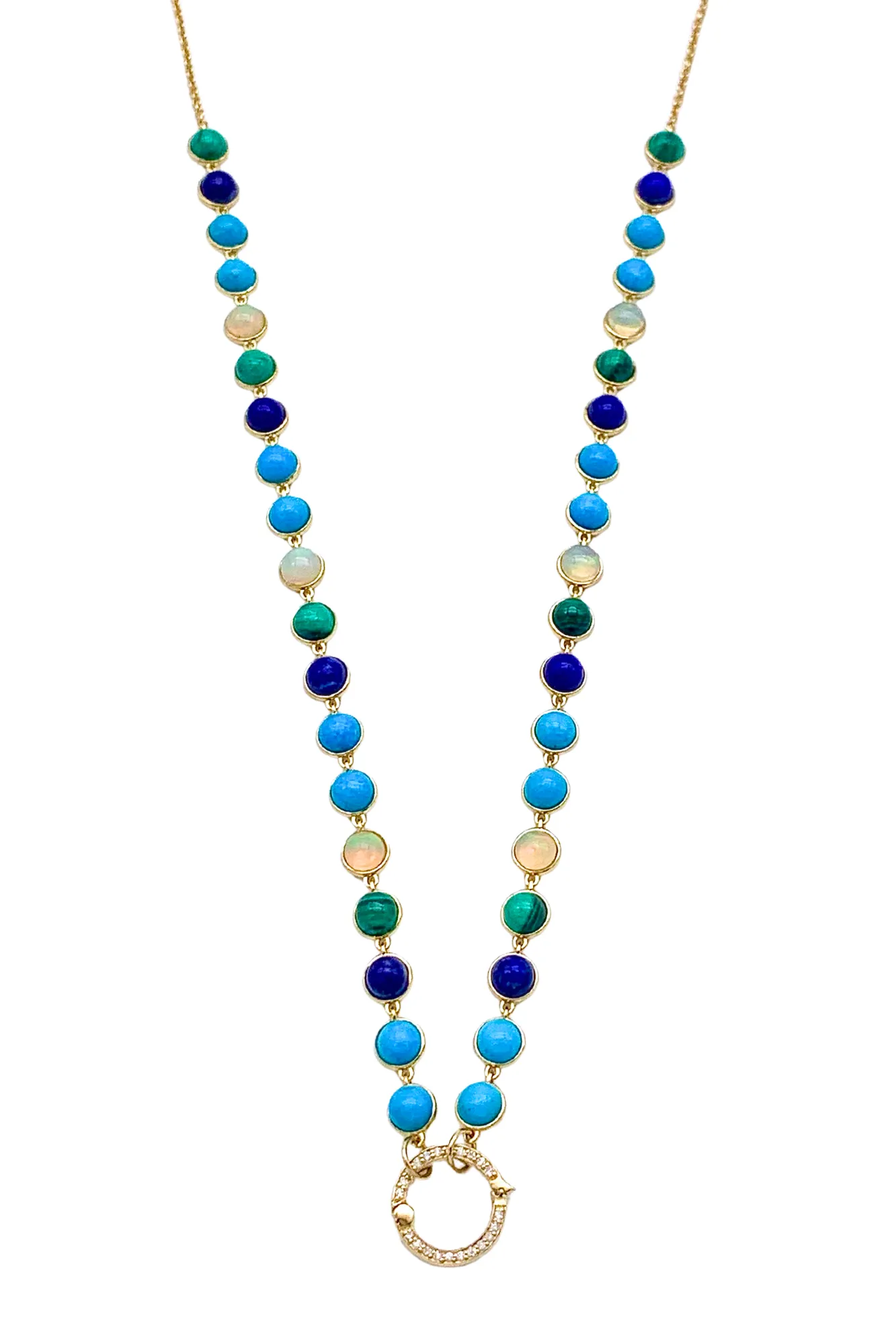 Opal Cabochon Closure Necklace
