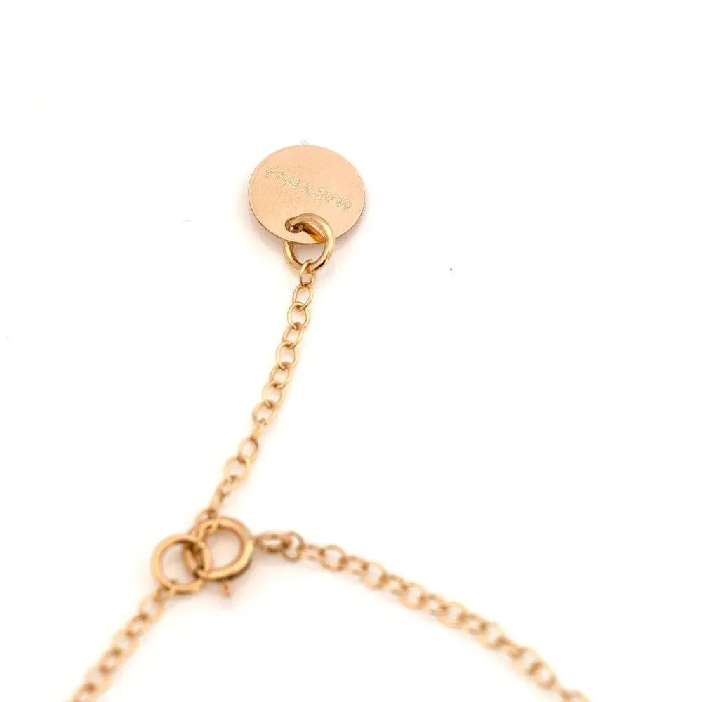 Orange Sapphire 18ct Gold Gemstone Necklace