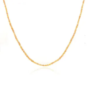 Orange Sapphire 18ct Gold Gemstone Necklace