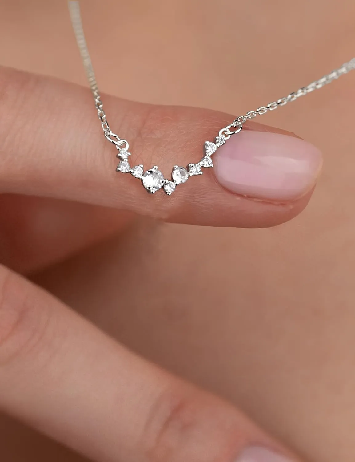 ORAZIO Layered Gold Necklaces for Women Non Tarnish, Dainty 14K Gold Plated Cubic Zirconia Necklace Stack Layering Chain Necklaces Stackable Cute CZ Pendant Choker Necklace for Women