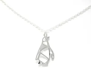 Origami Penguin Necklace Silver Gold Geometric Jewelry Pendant