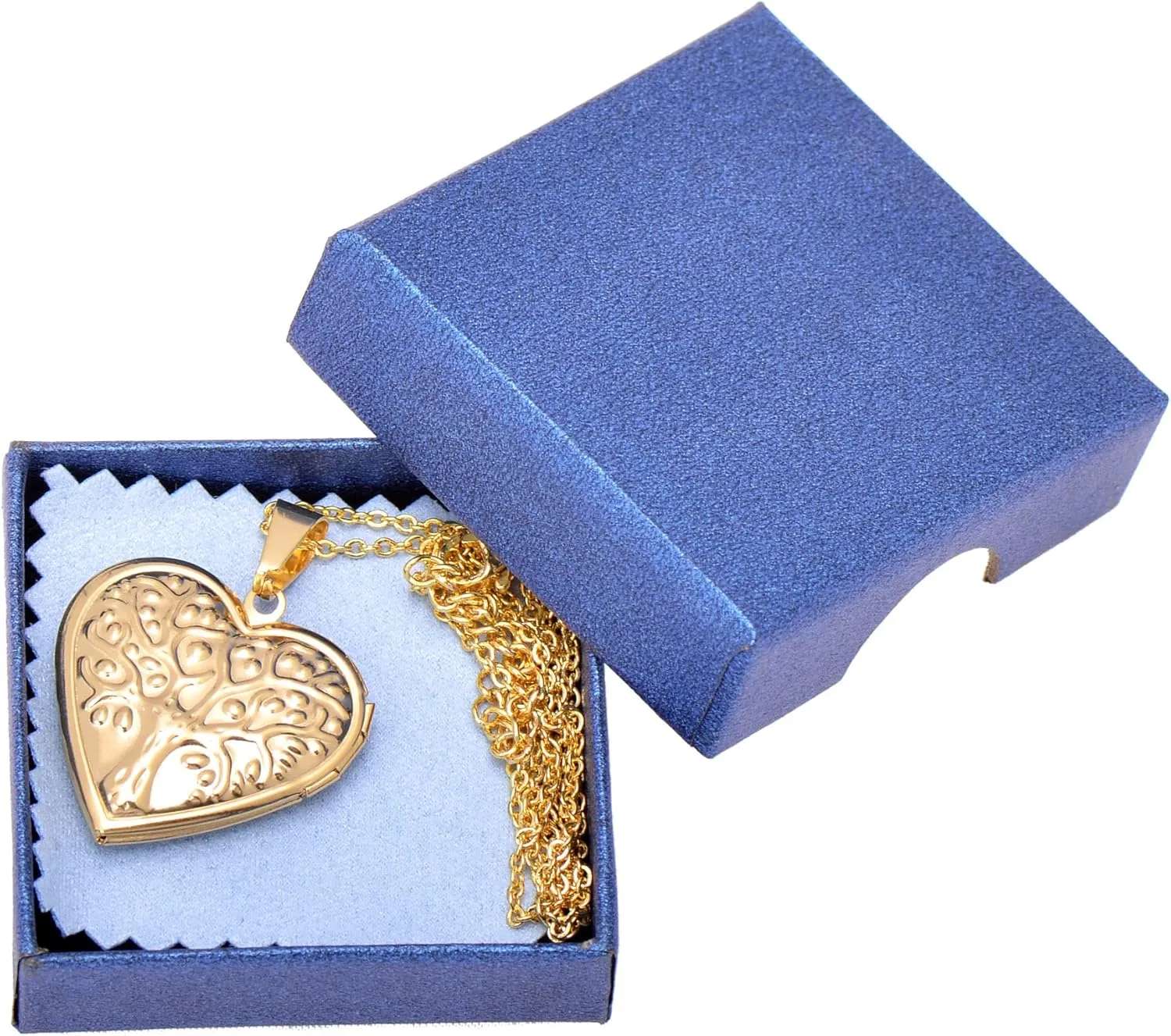 Paialco Stainless Steel Heart Shaped Locket Pendant Necklace for Women