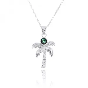 Palm Tree Necklace with Abalone Shell - Miami