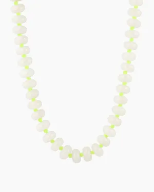 Palma Necklace ~ White Chalcedony