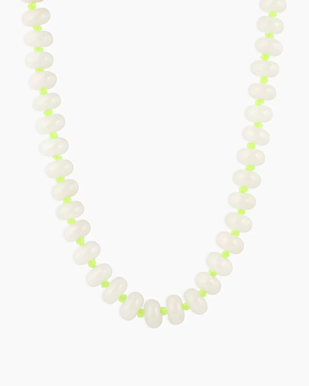 Palma Necklace ~ White Chalcedony