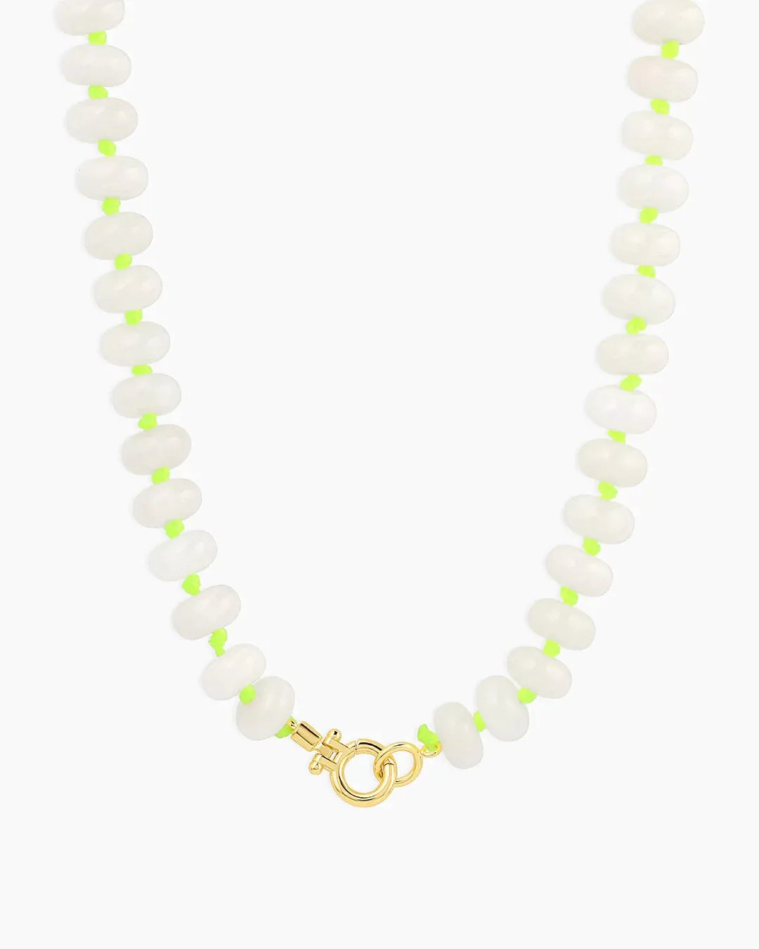 Palma Necklace ~ White Chalcedony