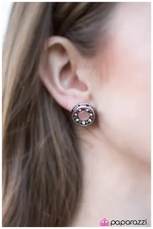 Paparazzi Earring ~ Crystal Castles - Pink