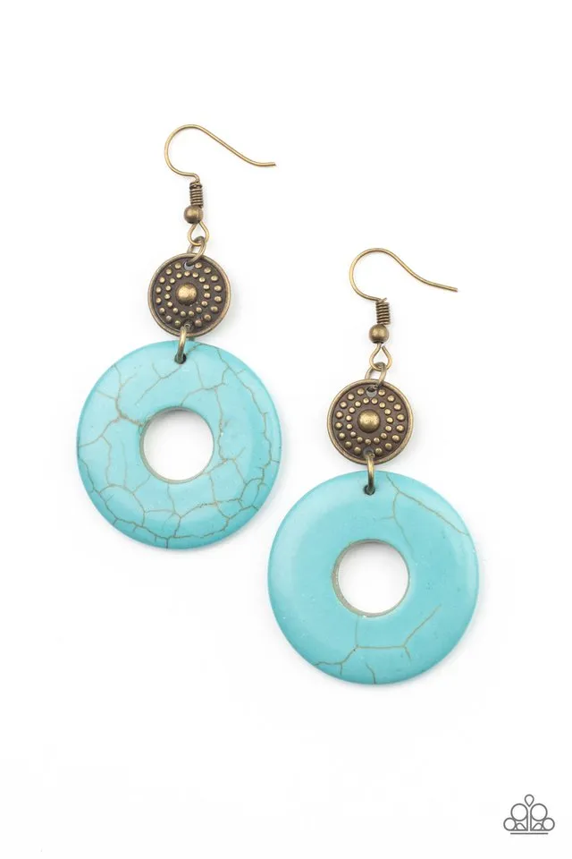 Paparazzi Earring ~ Earthy Epicenter - Brass