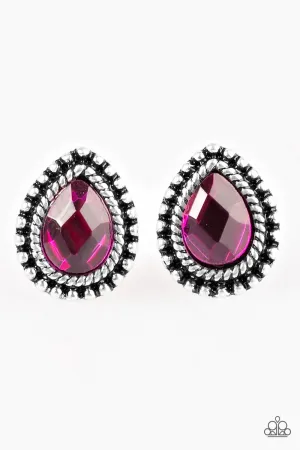 Paparazzi Earring ~ Glittering Romance - Pink