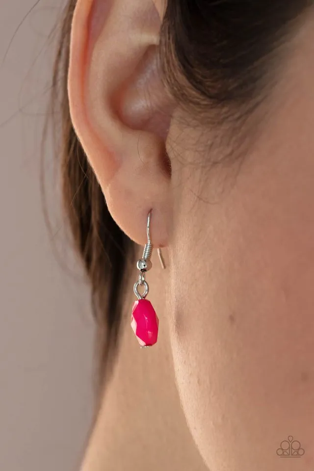 Paparazzi Necklace ~ Glossy Glamorous - Pink