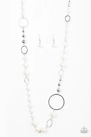 Paparazzi Necklace ~ Lady Etiquette - White