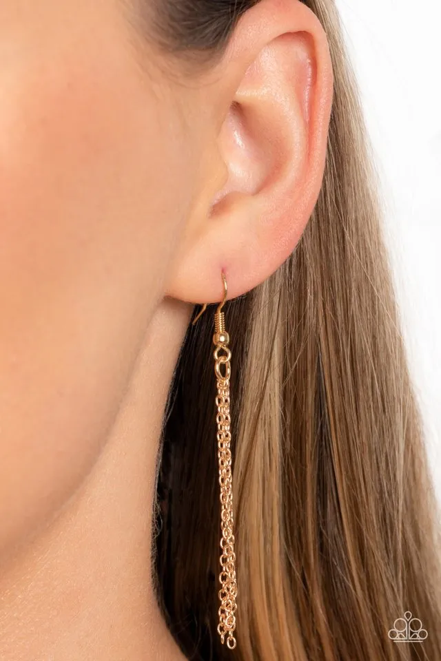 Paparazzi Necklace ~ Posh Pyramid - Gold