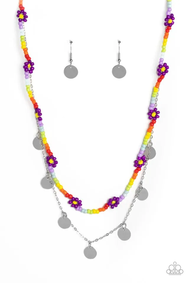 Paparazzi Necklace ~ Rainbow Dash - Purple