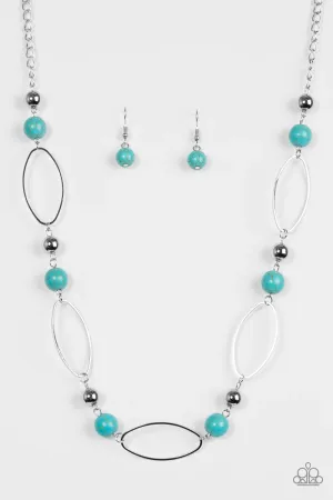 Paparazzi Necklace ~ Simple Stonework - Blue