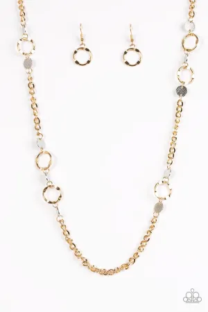 Paparazzi Necklace ~ Stylishly Steampunk - Gold