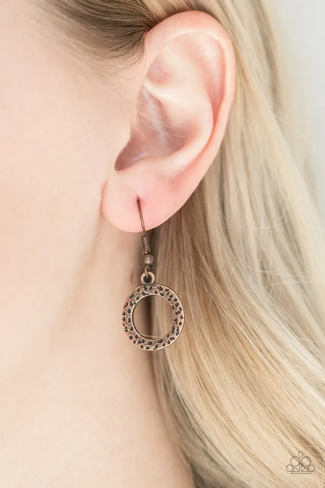 Paparazzi Necklace ~ Trippin On Texture - Copper