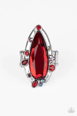 Paparazzi Ring ~ Sparkle Smitten - Red