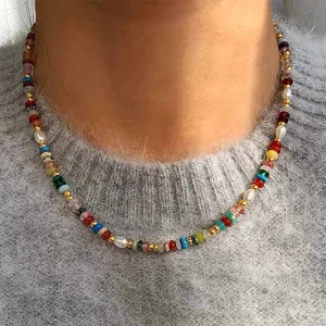 PAPERPLUS Agate Pearl Necklace for Women Luxury Jewelry
