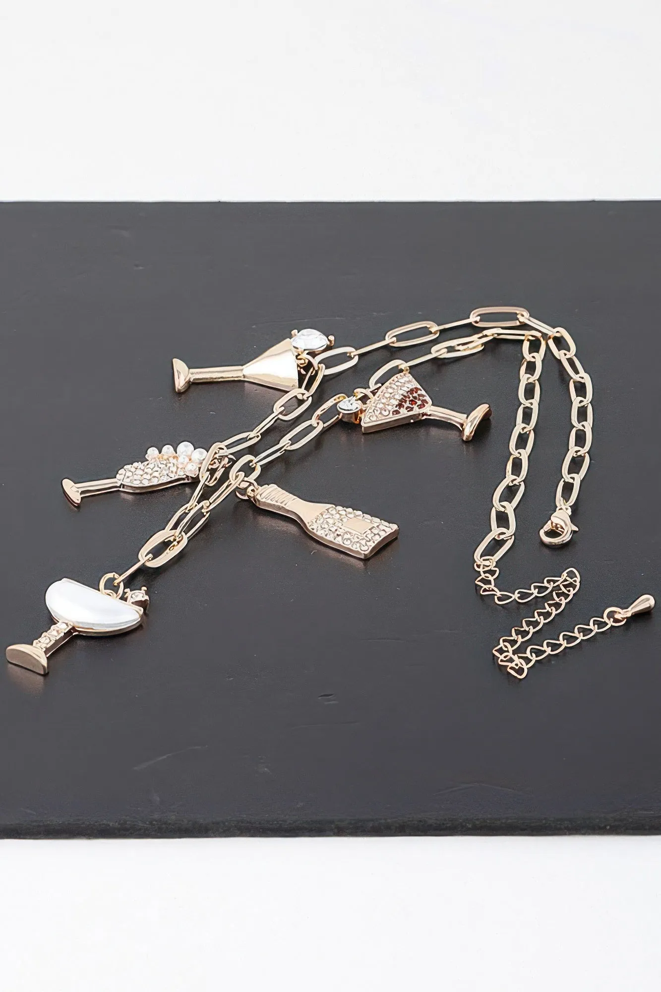 Party Drinks Charm Necklace