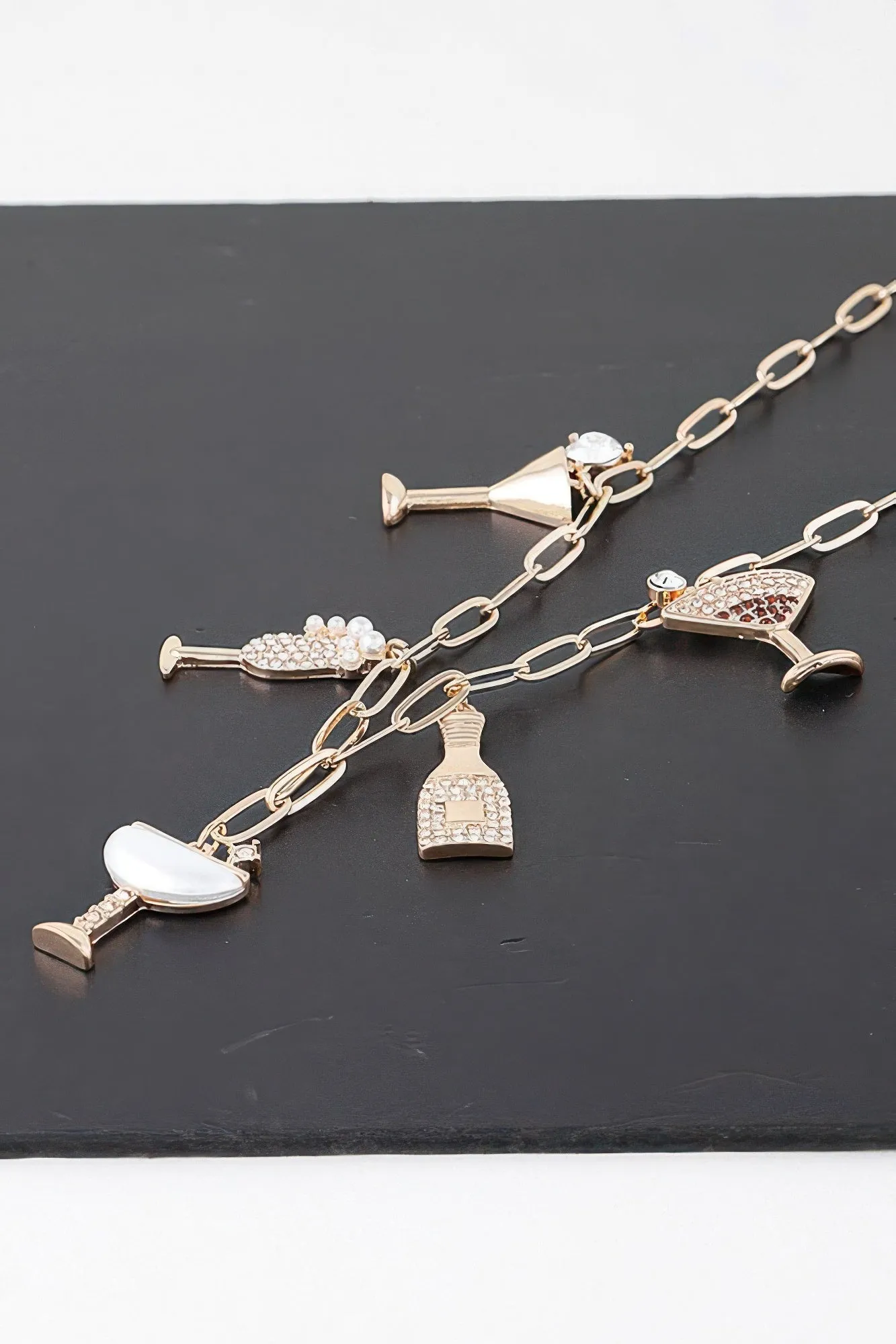 Party Drinks Charm Necklace