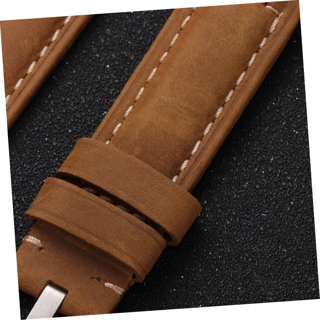 PartyKindom Leather Strap Watch Straps Band Replacement Sports Watch Bands for Men Universal Large Dial Watchband