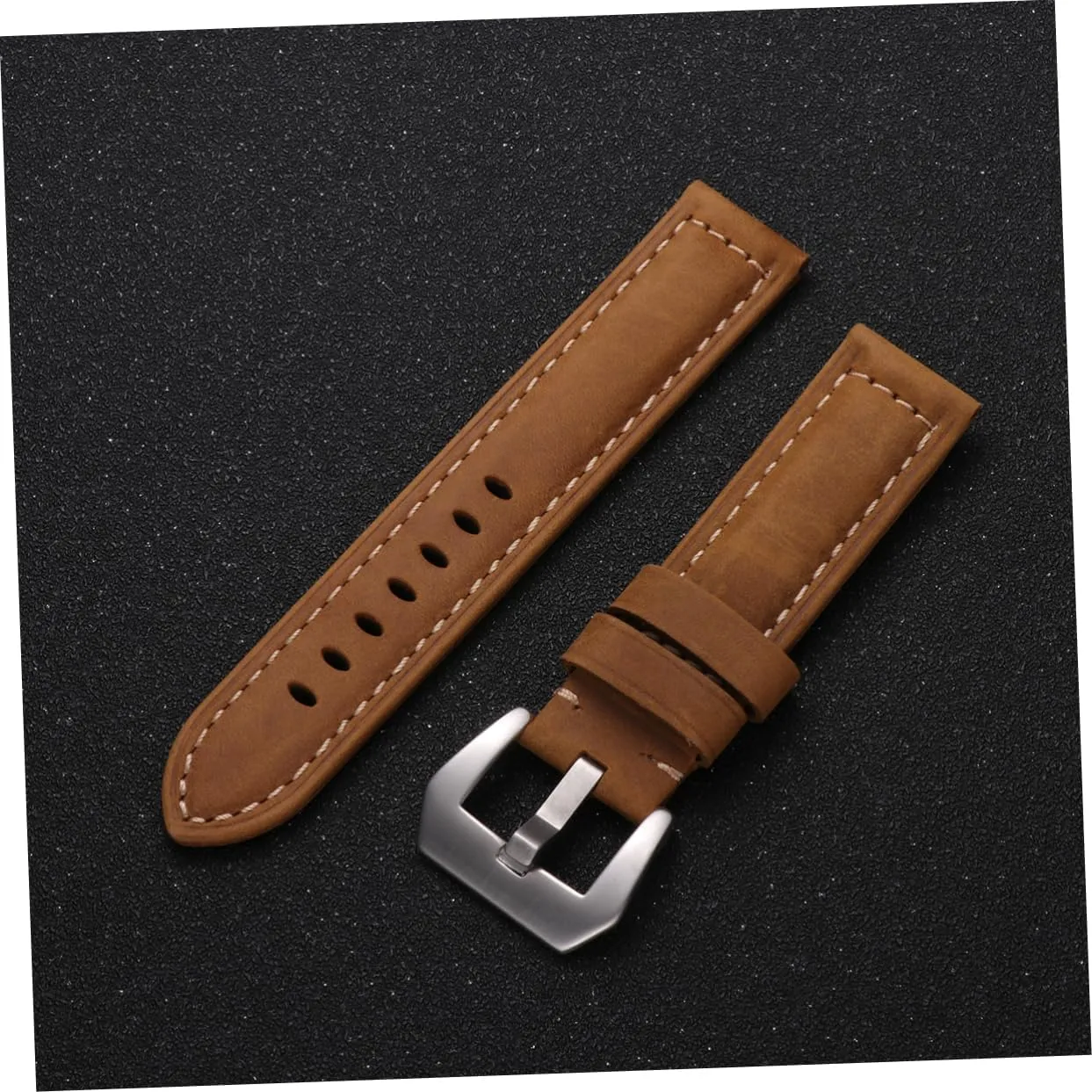 PartyKindom Leather Strap Watch Straps Band Replacement Sports Watch Bands for Men Universal Large Dial Watchband