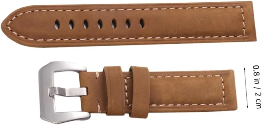 PartyKindom Leather Strap Watch Straps Band Replacement Sports Watch Bands for Men Universal Large Dial Watchband