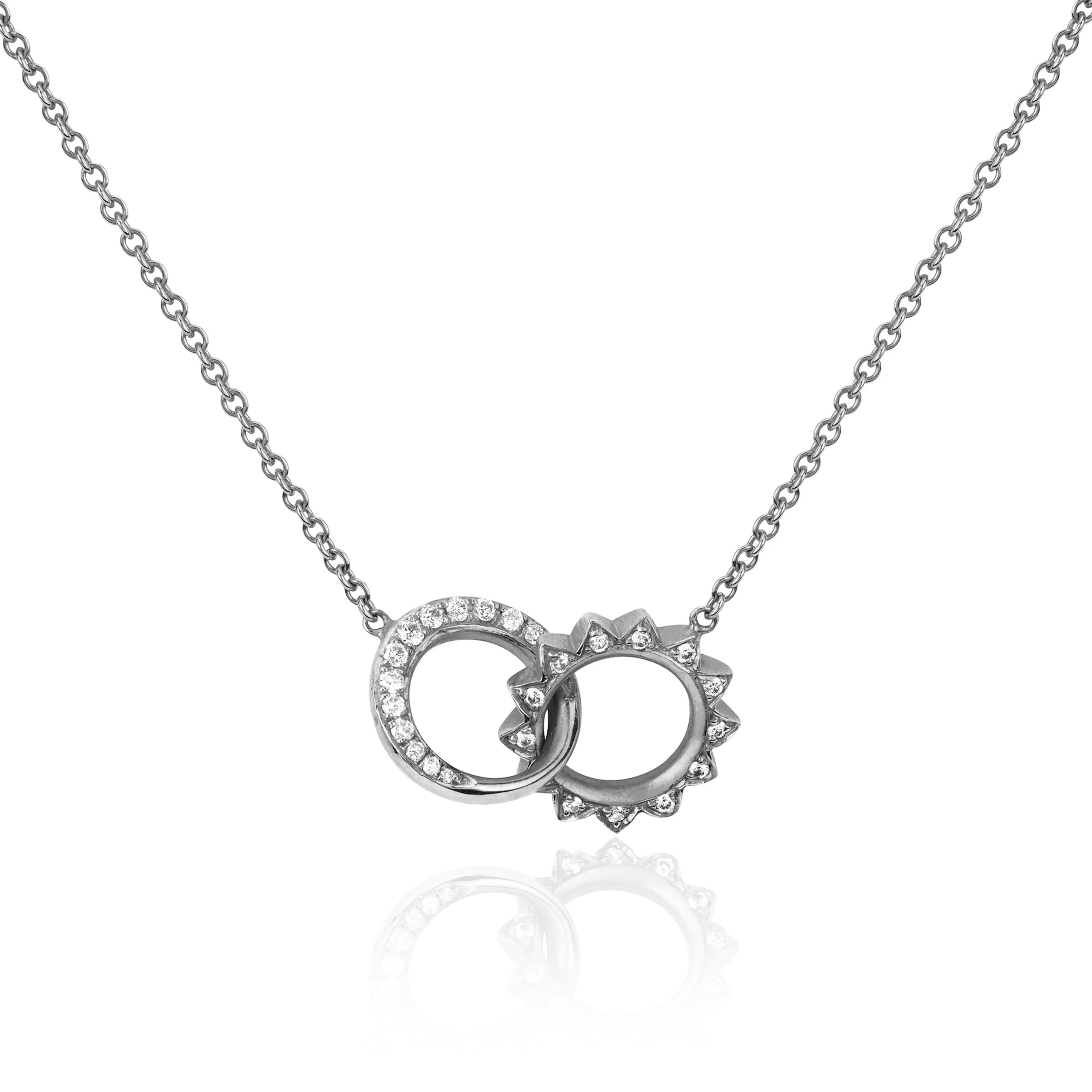 Pavé Diamond Interlocking Unity Necklace