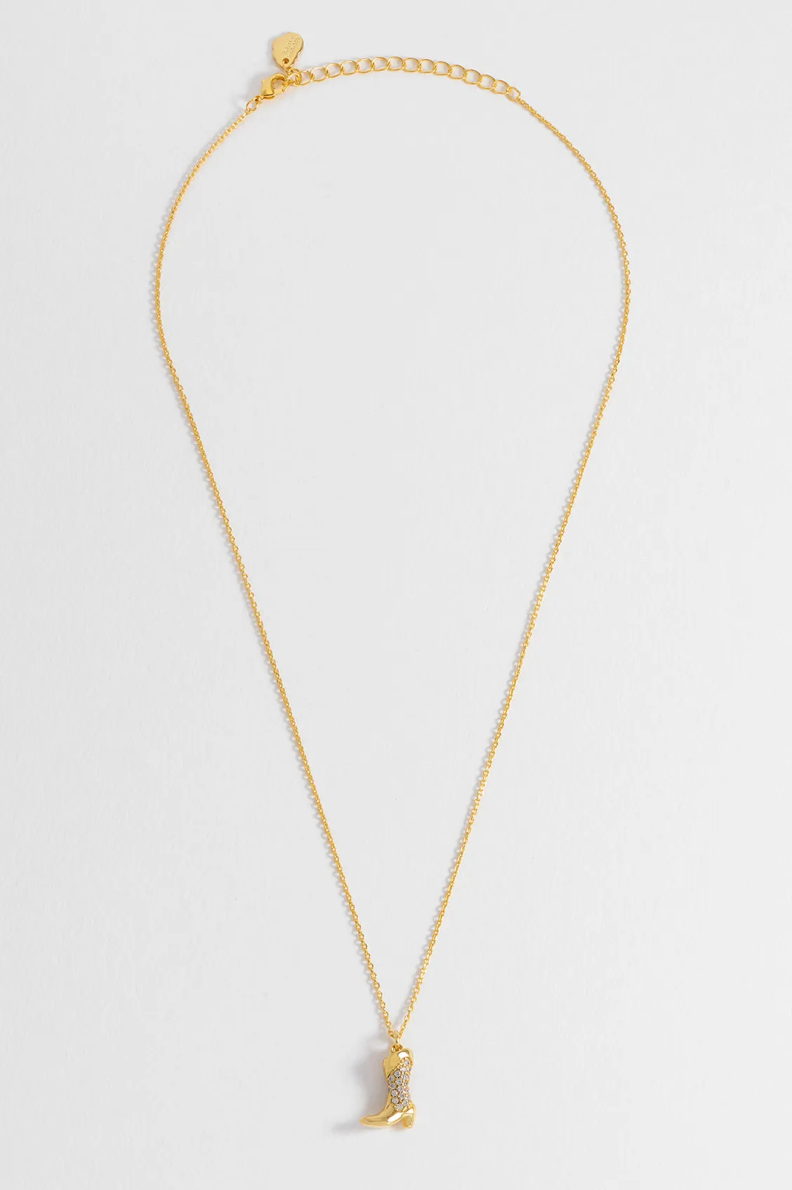 Pave Cowboy Boot Necklace