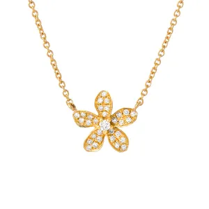 Pave Plumeria Necklace