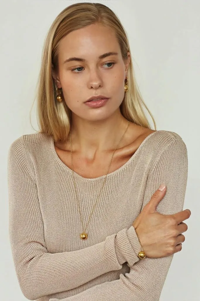 PEARLADA 18k Gold Chain Long Necklace, Boho Sweater Necklace for Women, Geometric Pendant Y Necklace