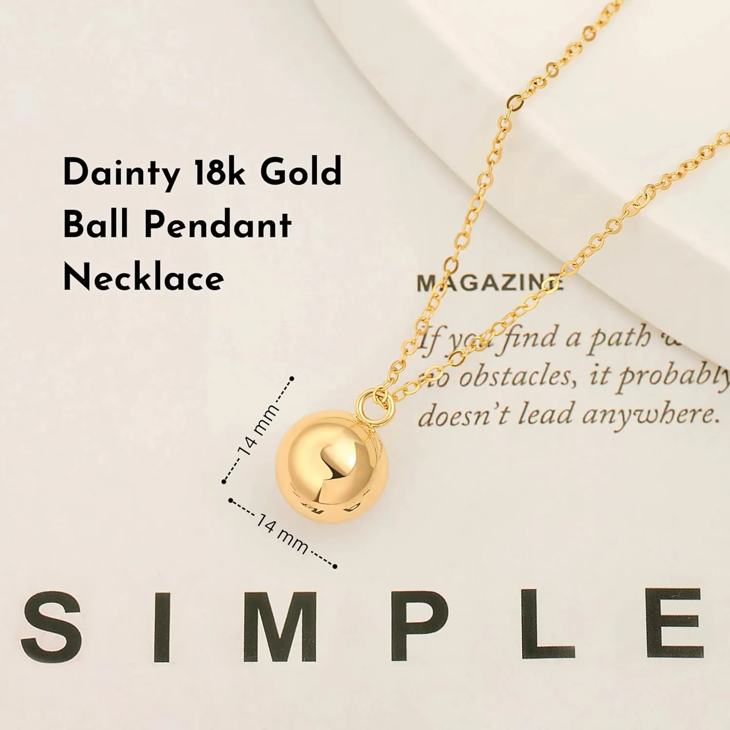 PEARLADA 18k Gold Chain Long Necklace, Boho Sweater Necklace for Women, Geometric Pendant Y Necklace