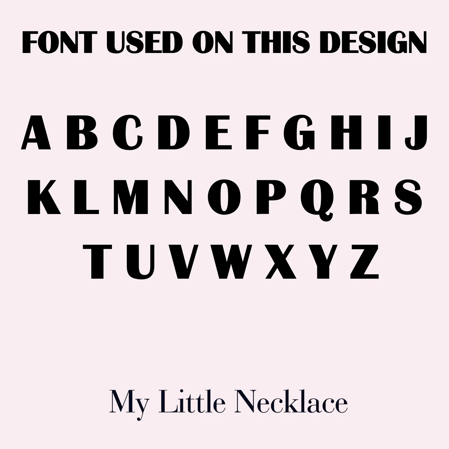 Personalized All Capitals Name Necklace