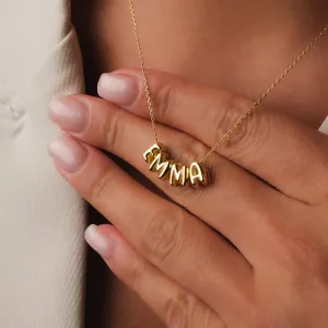 Personalized Bubble Name Necklace